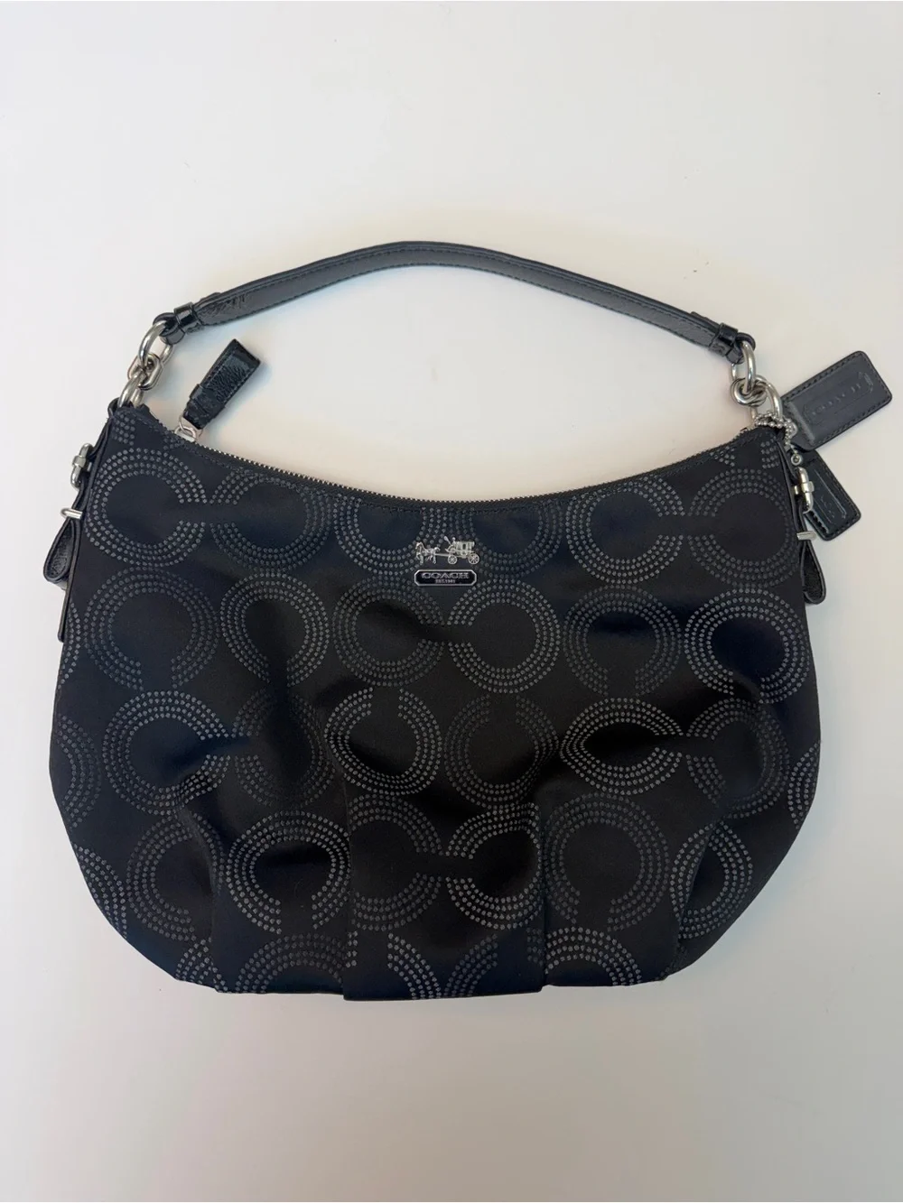 Y2K Coach Madison Dotted Op Art Convertible Hobo